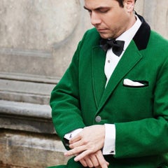 18 Karat White Gold Silver Cufflinks