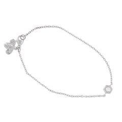 18 Karat Weißgold Honeybee-Armband mit einem einzelnen Diamanten von Gumuchian