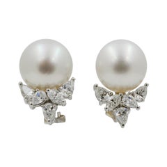 White Gold Clip-on Earrings