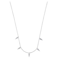 18 Karat White Gold Spear Diamond Necklace '1/4 ct. tw'