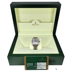 18 Karat White Gold Stainless Steel DiamondOyster Perpetual Datejust Wrist Watch