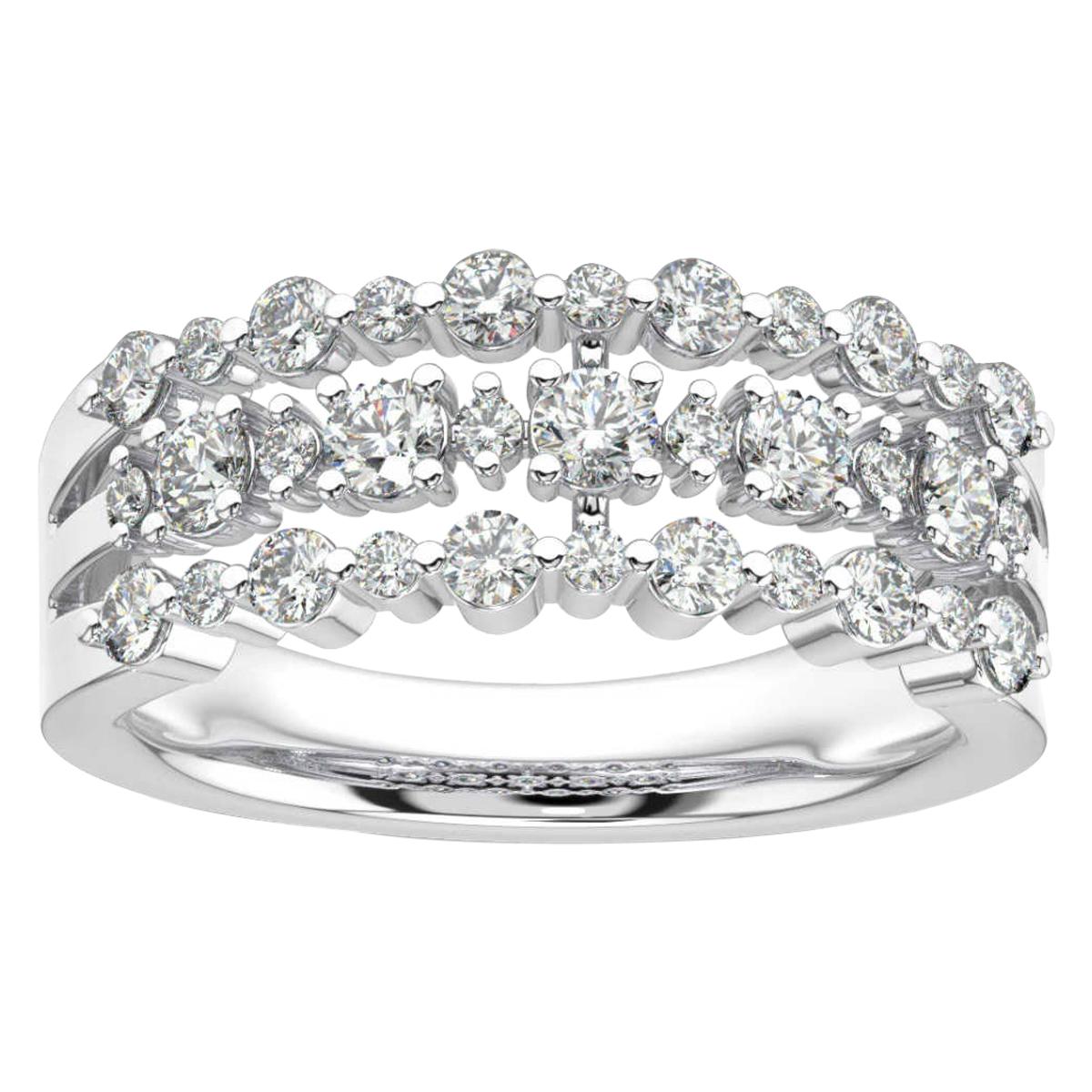 18 Karat White Gold Star Fashion Diamond Ring '2/3 Carat' For Sale