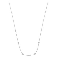 18 Karat White Gold Station Diamond Necklace '1/3 Carat'