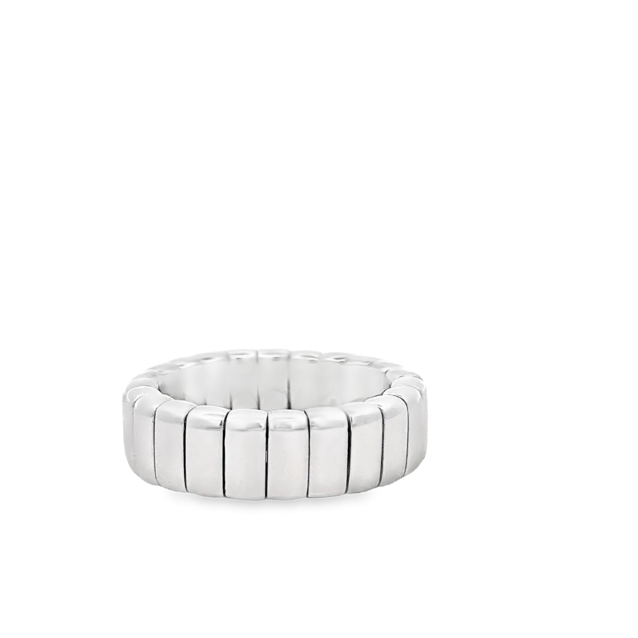18 Karat Weißgold Stretchy-Ring (Zeitgenössisch) im Angebot