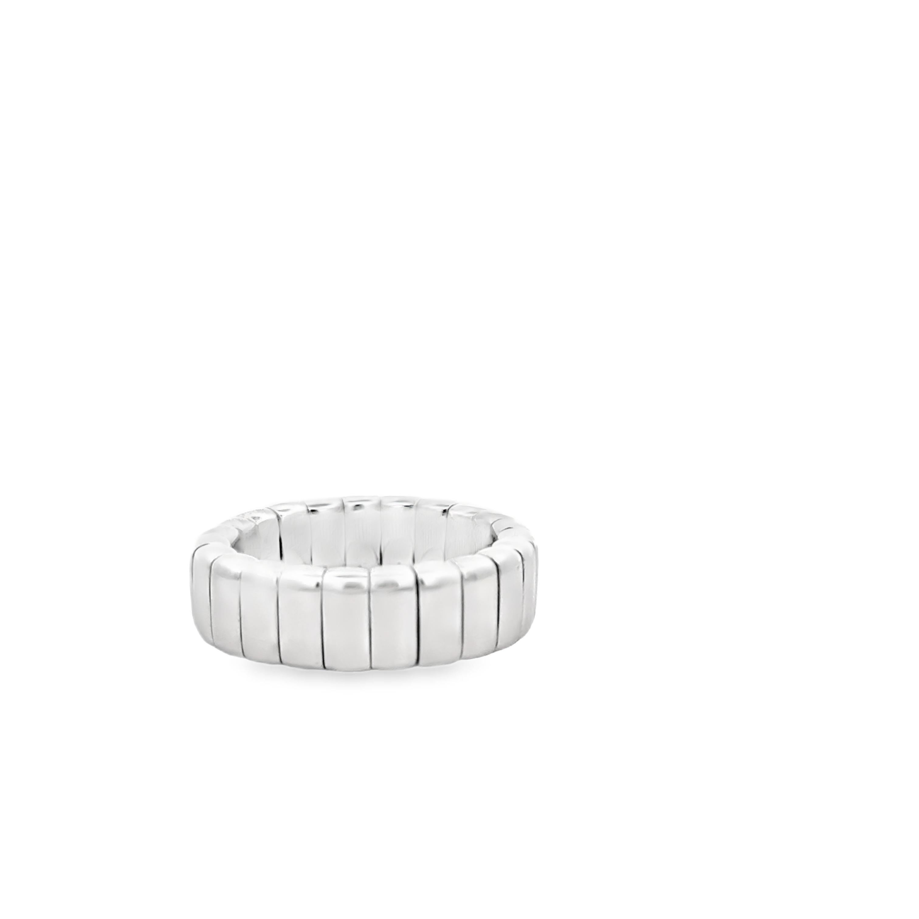 18 Karat Weißgold Stretchy-Ring im Angebot 1