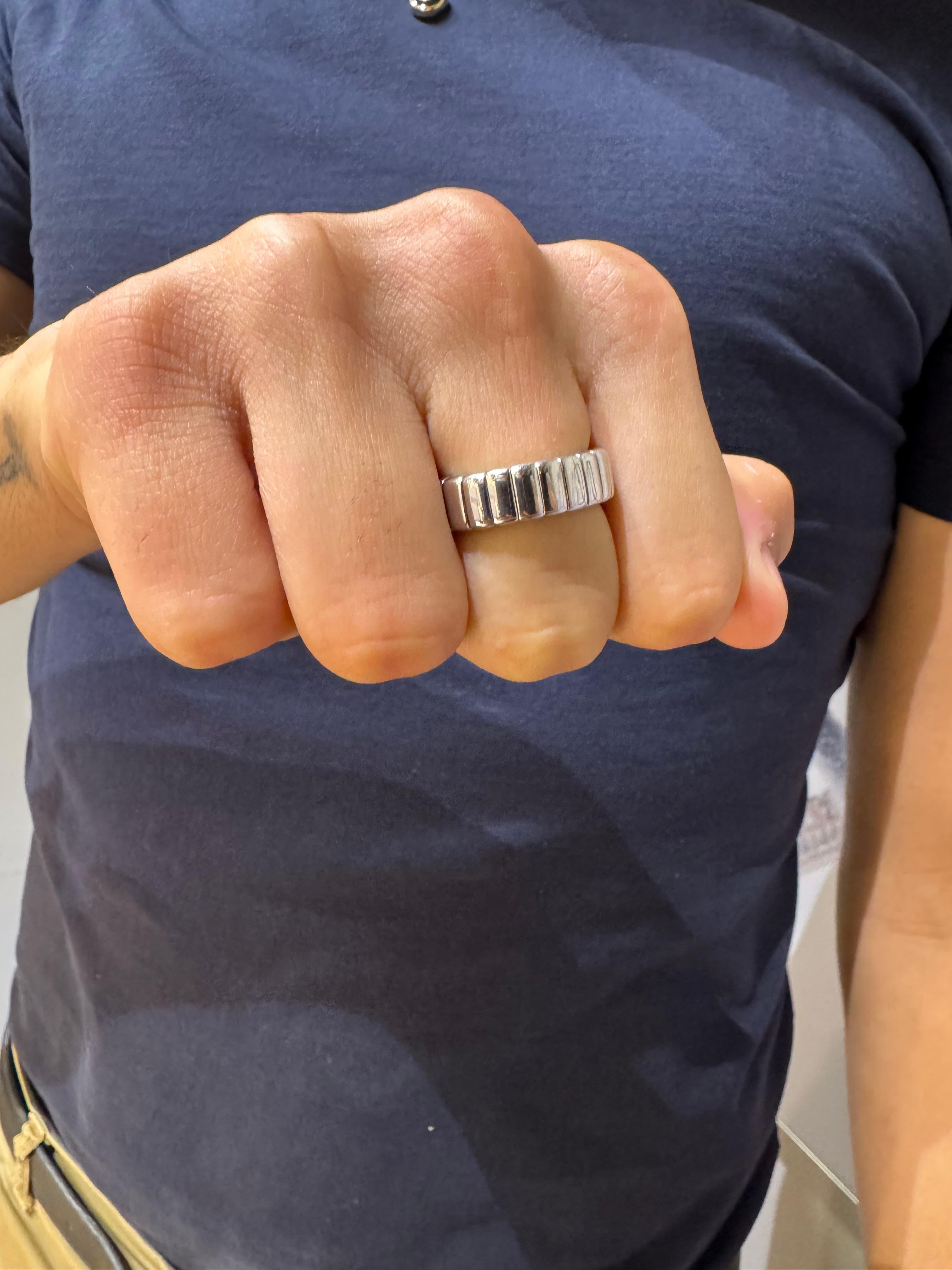 18 Karat Weißgold Stretchy-Ring im Angebot 4