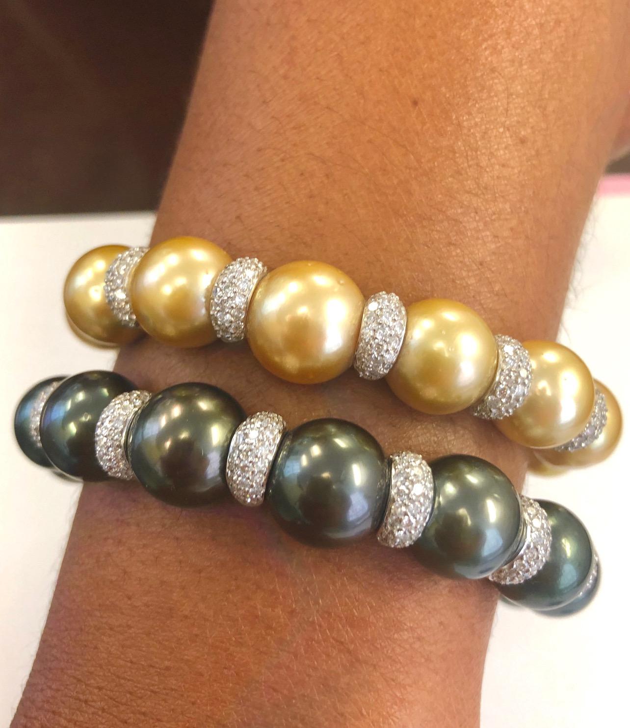 tahitian pearl bracelet white gold