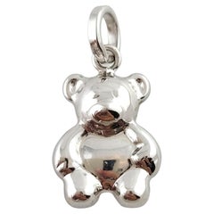 18 Karat White Gold Teddy Bear Charm #18216