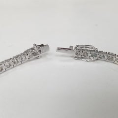 14 Karat White Gold Tennis Bracelet with 45 Round Diamonds 9.35 Carat