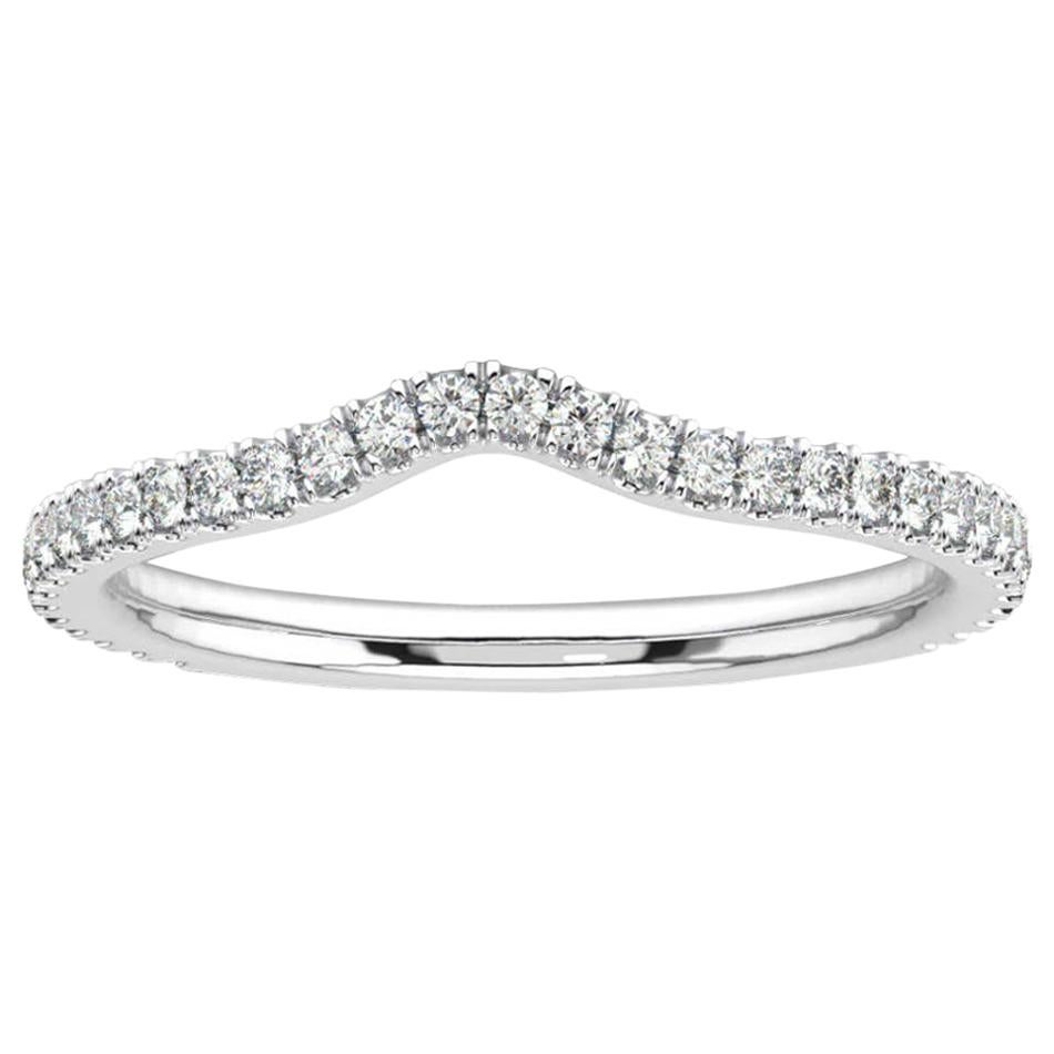 18 Karat White Gold Thelma Curve Diamond Ring '1/2 Carat' For Sale