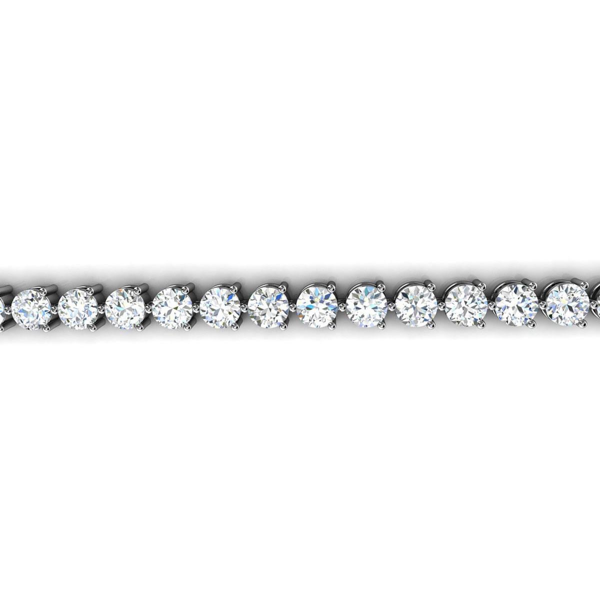 three prong diamond tennis bracelet