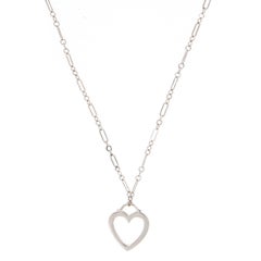 Collier à cœur ouvert en or blanc 18 carats Tiffany & Co