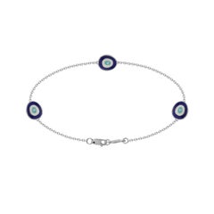 18 Karat White Gold Topkapı Evil Eye Bracelet