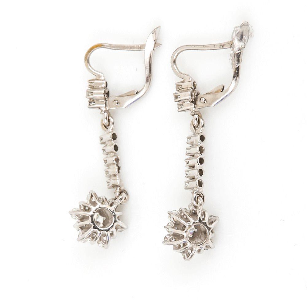 vintage drop diamond earrings