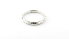 18 Karat White Gold Wedding Band