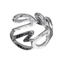 AENEA 18k White Gold E VVS Diamonds Engagement Eternity Love Ring