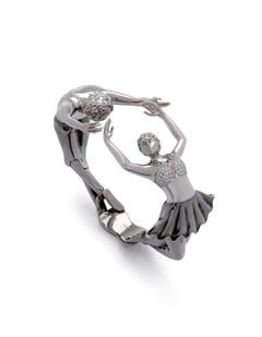 18 Karat Weißgold Blauer Turmalin Cocktail-Ring Aenea Schmuck