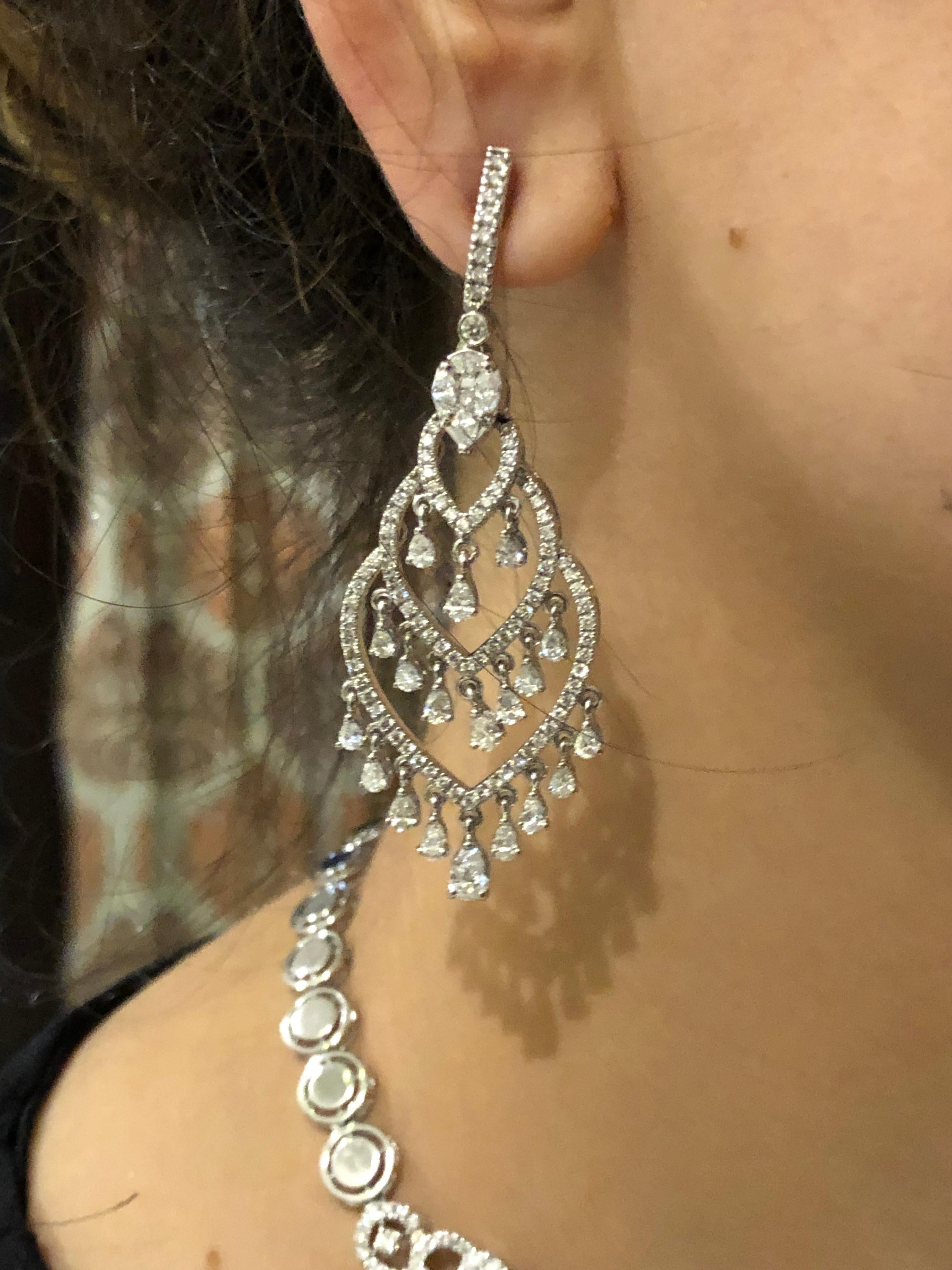 diamond chandelier earrings for wedding