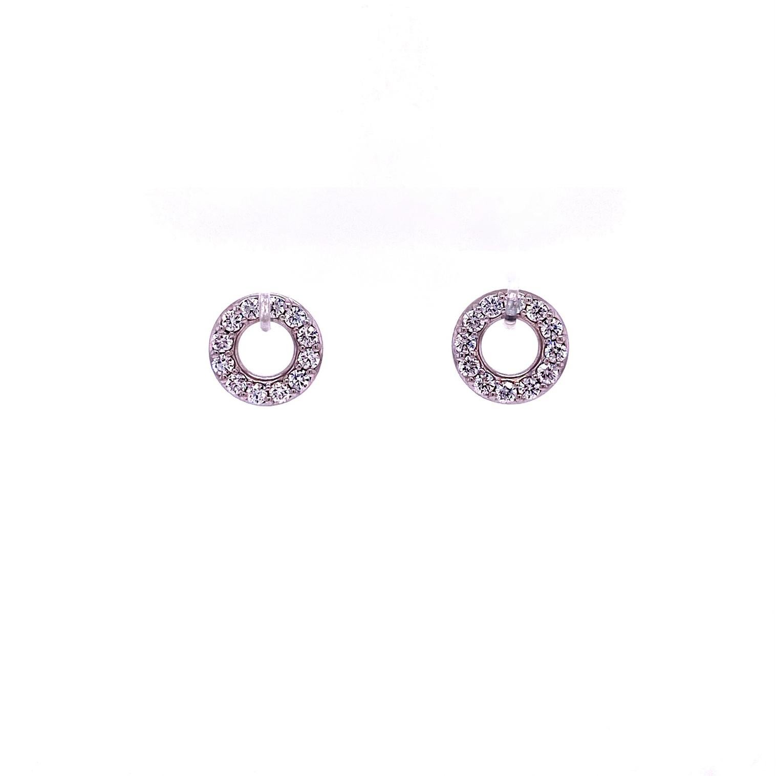 Cabochon 18 Karat White Gold White Diamond Hoops with Grey Moonstone Earring Jackets