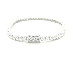 Bracciale Tennis in oro bianco 18 carati con diamanti bianchi