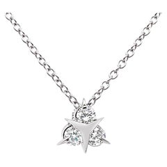 18 Karat White Gold White Diamonds Garavelli Pendant with Chain