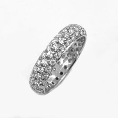 18 Karat White Gold White Diamonds Pavè Garavelli Eternal Band Ring