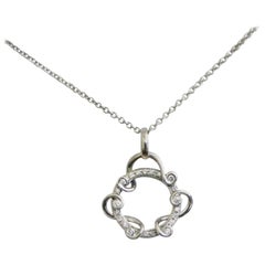 18 Karat White Gold White Diamonds Renaissance Garavelli Pendant a with Chain