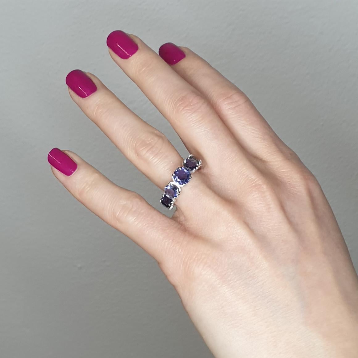 Classic and trendy ring , not only wedding ring but also a ring for every occasion with fantastic colors. Design and craftmanship made in Italy by Stanoppi Jewellery since 1948.

Classic ring in 18 karat gold with Iolite cut (size: 7, 6, 5, 4mm)
