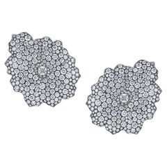 18 Karat White Gold, Yellow Gold and Diamonds Earrings