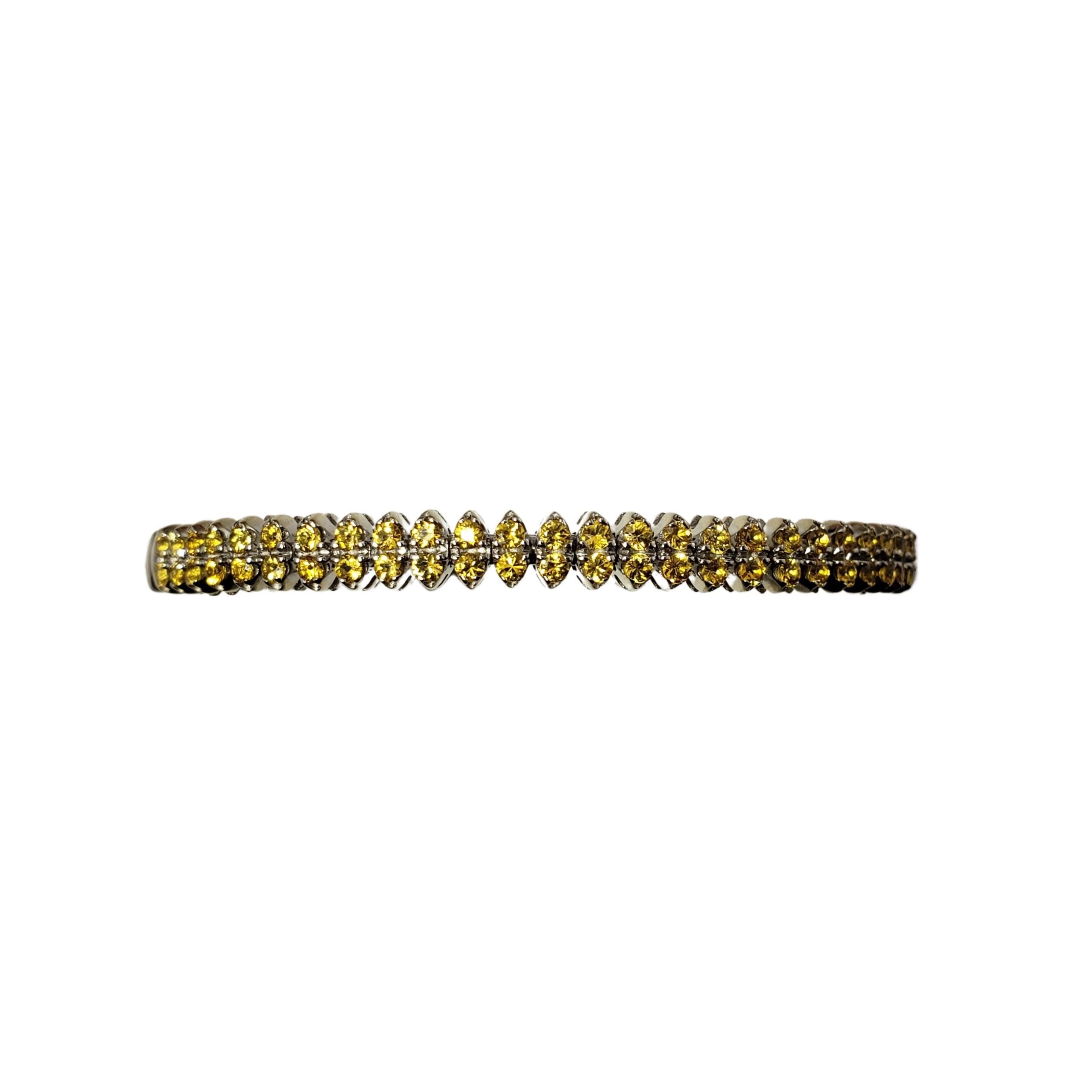 18 Karat White Gold Yellow Sapphire Bracelet #12844 2