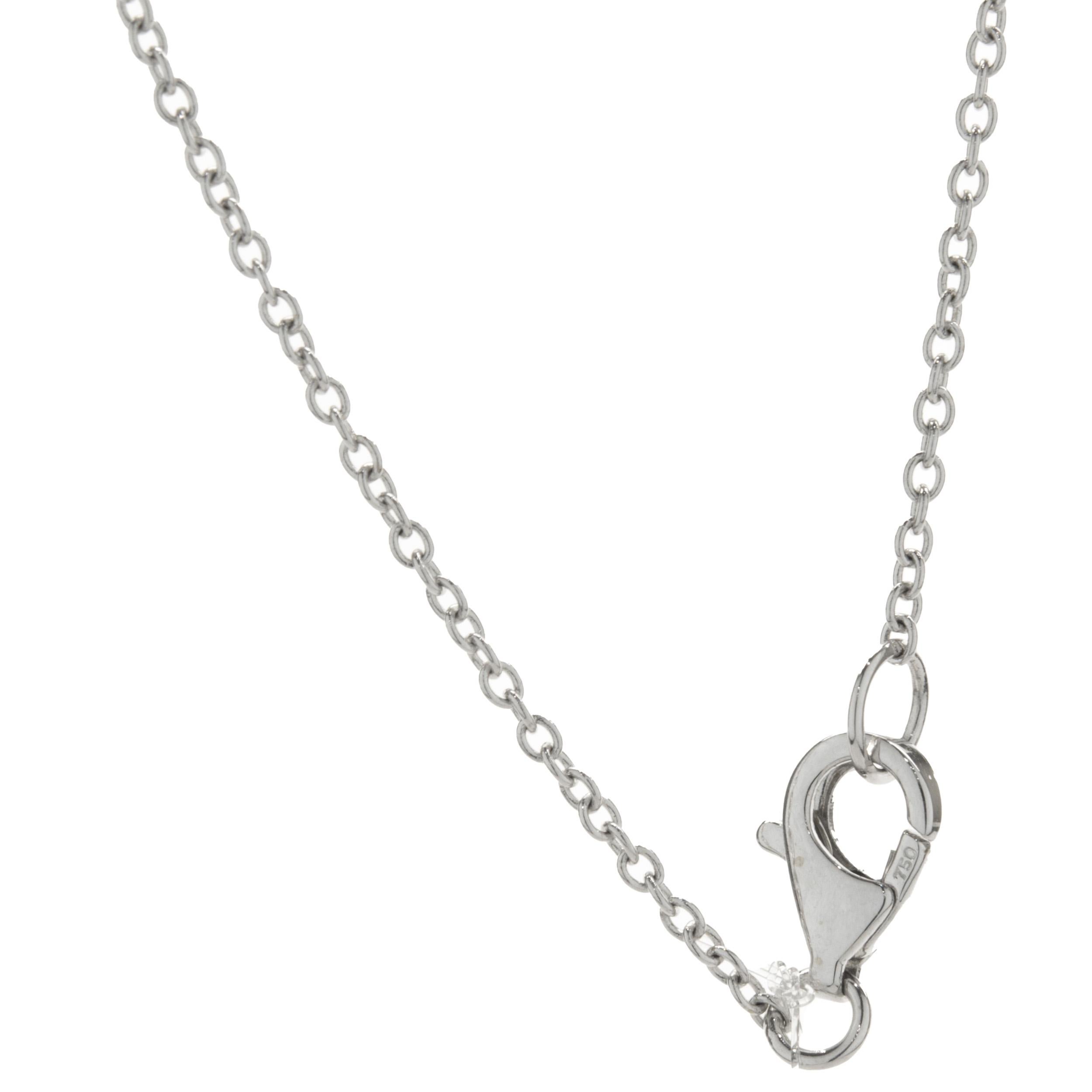 18 Karat White & Yellow Gold Fancy Yellow Oval Cut Diamond Necklace In Excellent Condition In Scottsdale, AZ
