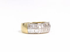 18 Karat Wide Baguette Band Ring