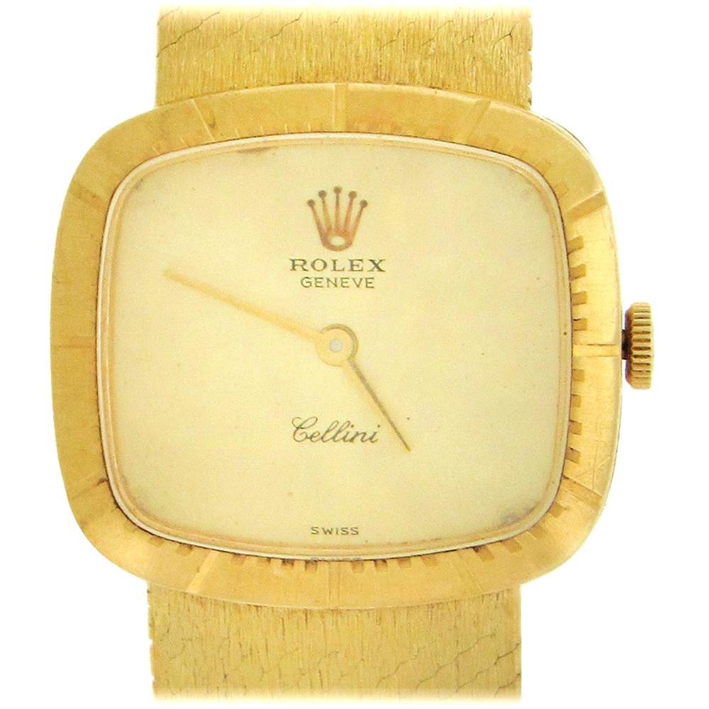 18 Karat Women's Rolex Cellini Bracelet Watch