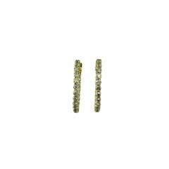 18 Karat Yellow and Diamond Inside Out Hoop Earrings #22266