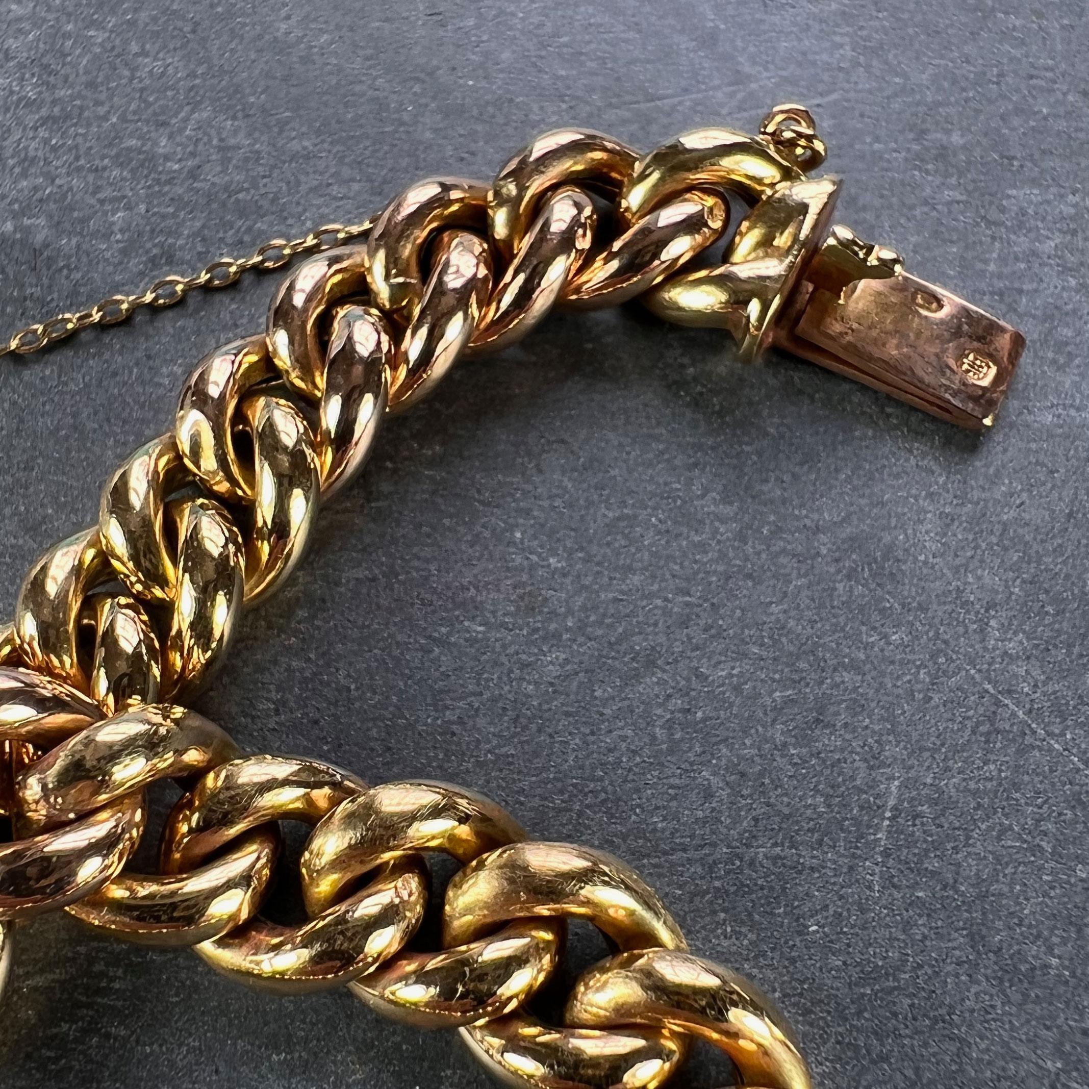 Gliederarmband aus 18 Karat Gelb- und Roségold mit Kurbeln im Angebot 1
