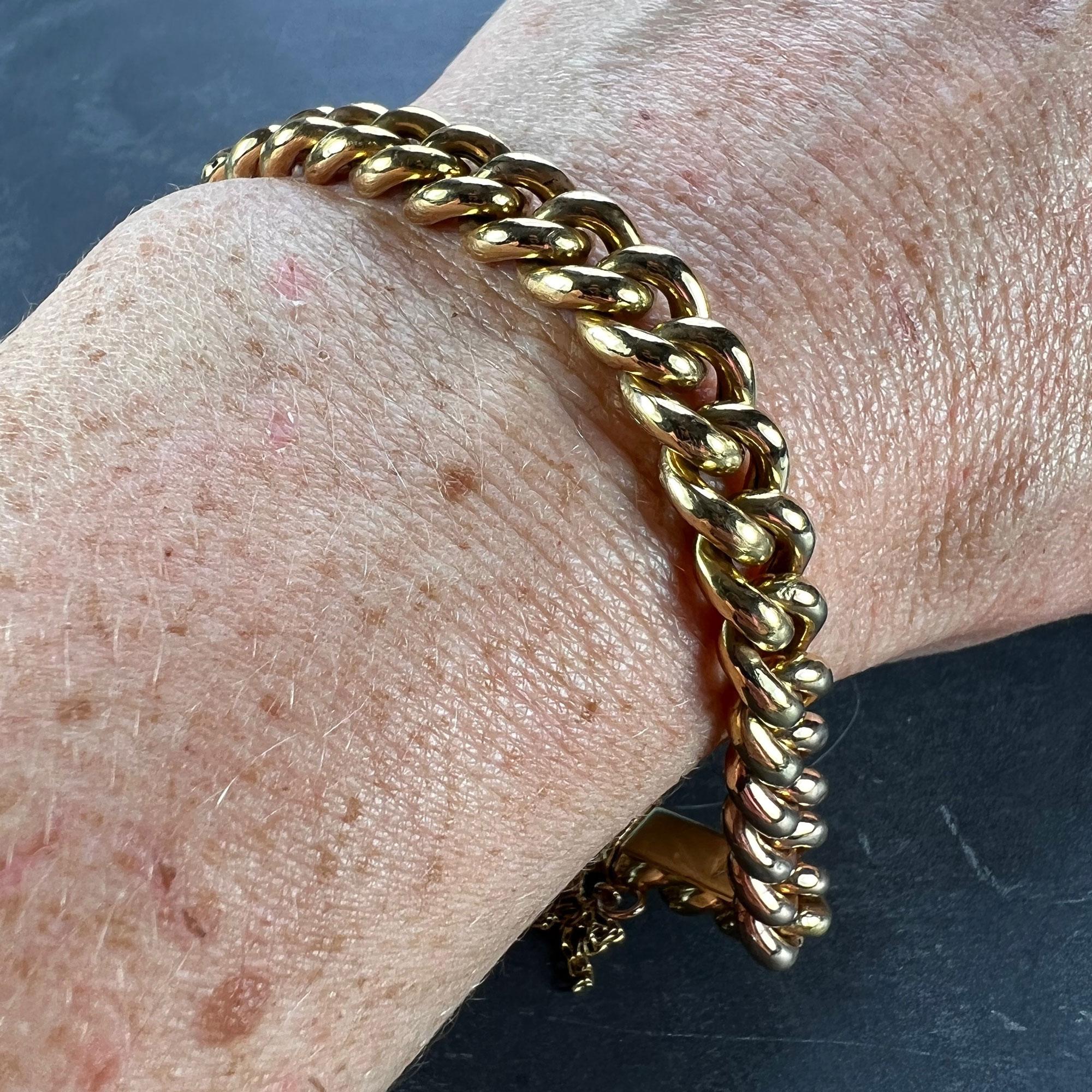 Gliederarmband aus 18 Karat Gelb- und Roségold mit Kurbeln im Angebot 4