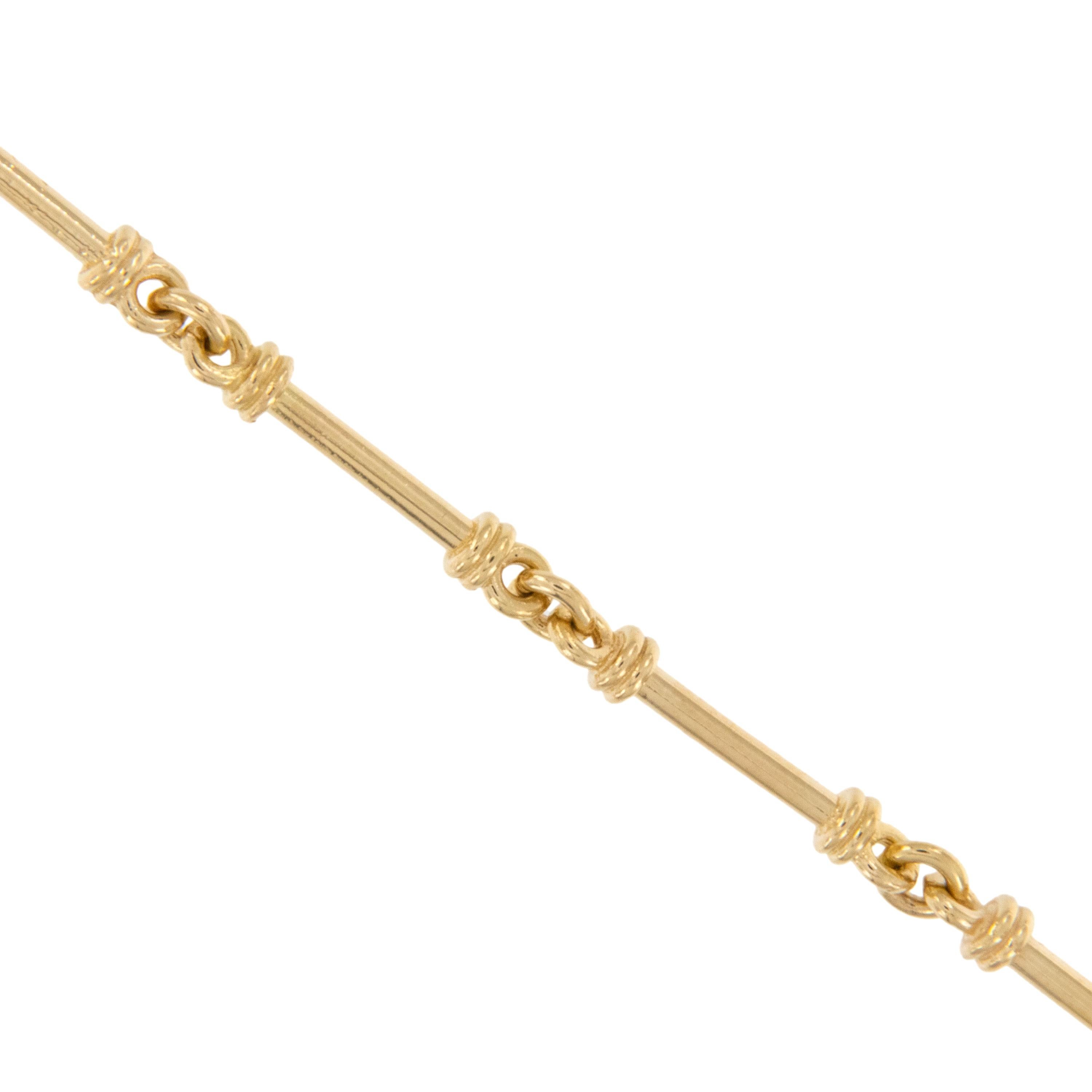 Contemporain Collier station en or jaune et blanc 18 carats 1,03 cttw diamant en vente