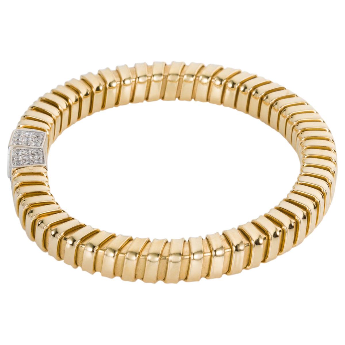 Retro 18 Karat Yellow and White Gold Carlo Weingrill Verona Diamond Bracelet For Sale