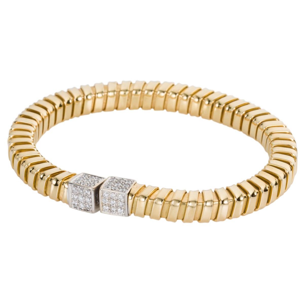 18 Karat Yellow and White Gold Carlo Weingrill Verona Diamond Bracelet For Sale