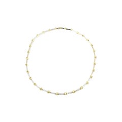 18 Karat Yellow and White Gold Diamond Necklace
