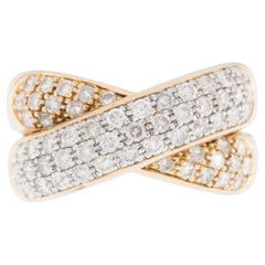 18 karat Yellow and White Gold Diamonds Band Ring