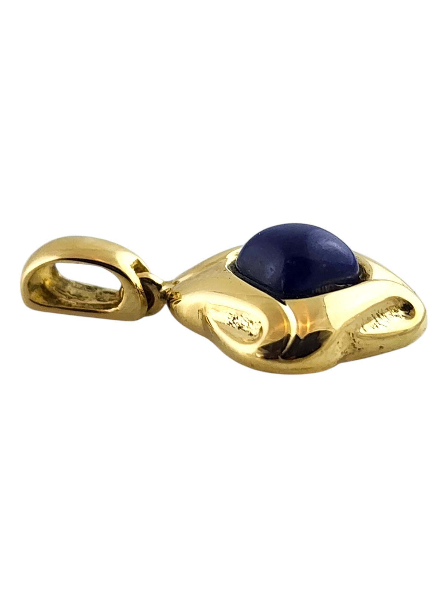 Pendentif en lapis jaune et bleu 18 carats n° 19796 Bon état - En vente à Washington Depot, CT