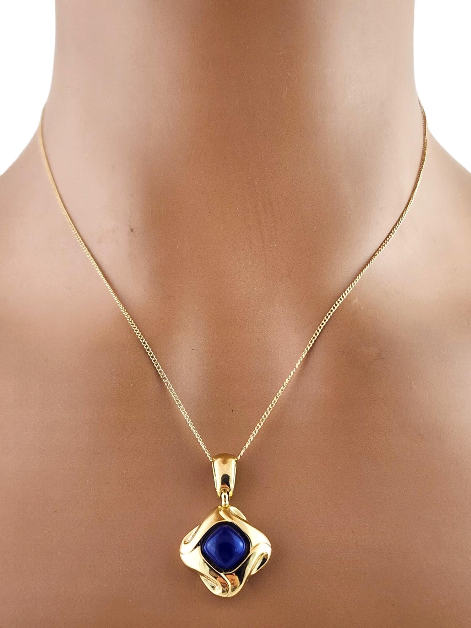 Pendentif en lapis jaune et bleu 18 carats n° 19796 en vente 3