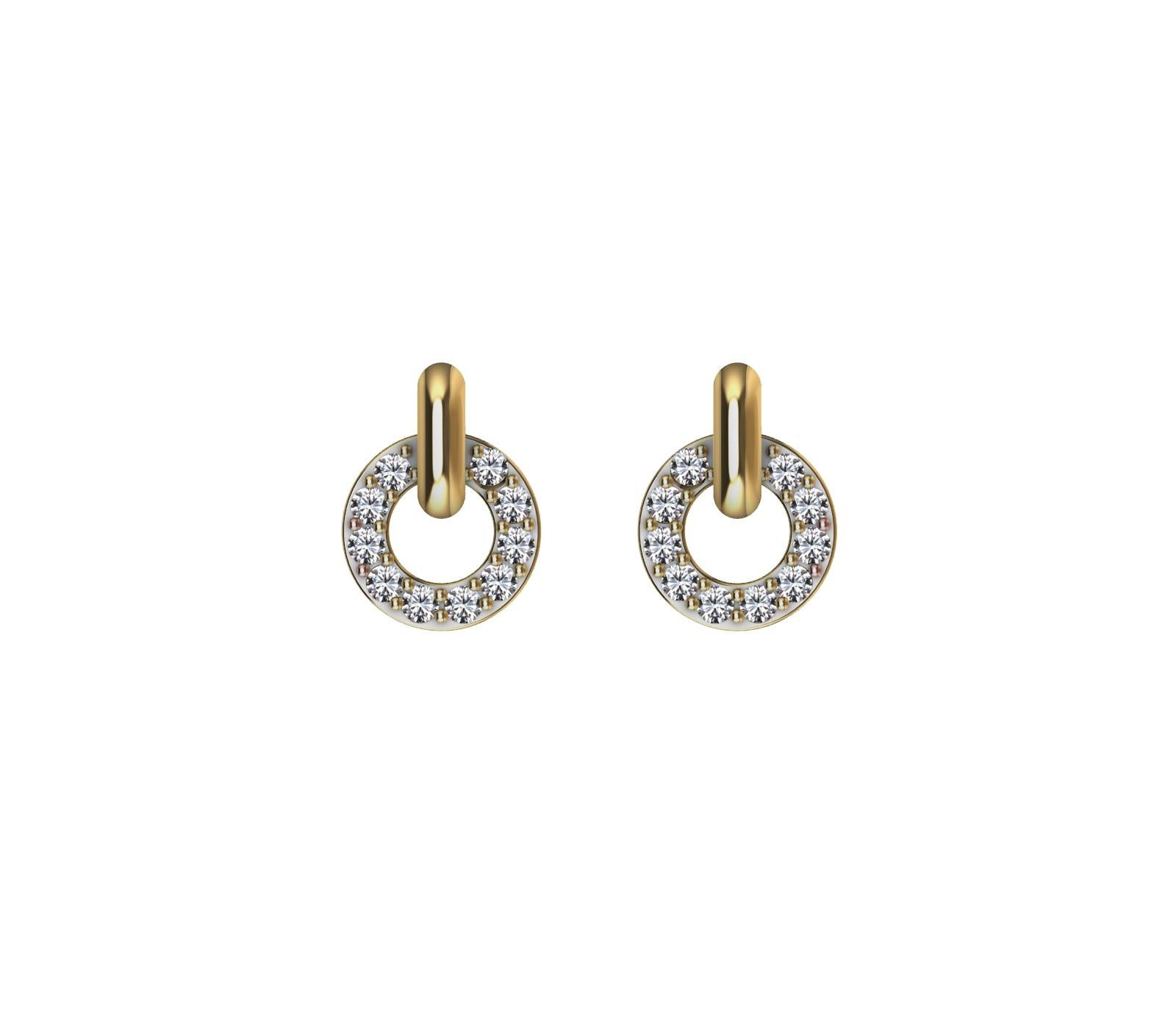 Boucles d'oreilles pendantes en diamant GIA jaune 18 carats en vente 5