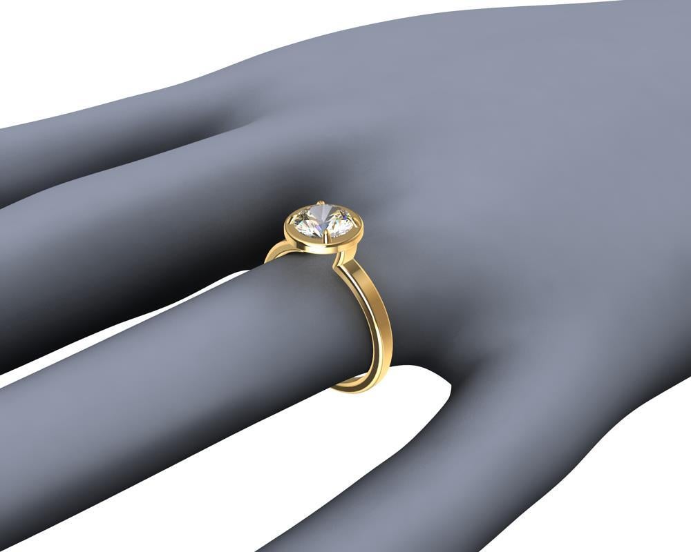 For Sale:  18 Karat Yellow Gold GIA  1.13 Carat Diamond Solitaire Engagement Ring 6