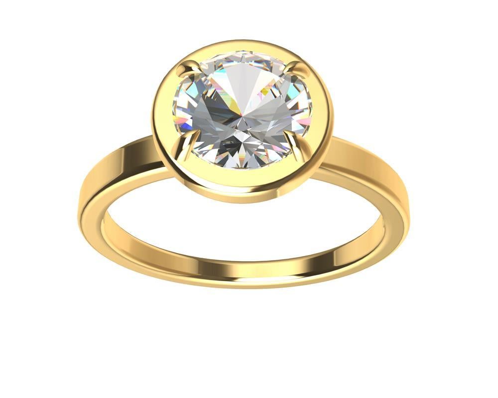 For Sale:  18 Karat Yellow Gold GIA  1.13 Carat Diamond Solitaire Engagement Ring 7