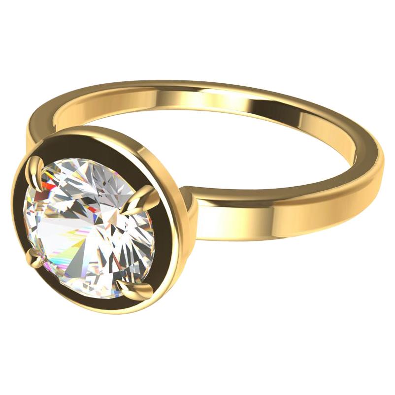 18 Karat Yellow Gold GIA  1.13 Carat Diamond Solitaire Engagement Ring
