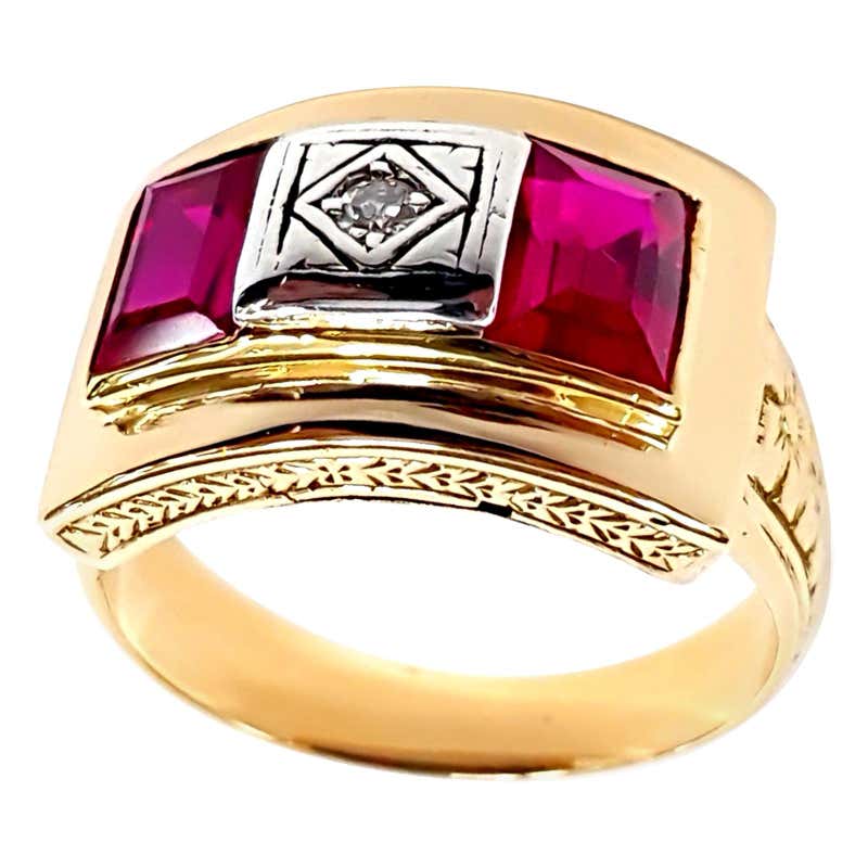 Three Stone Diamond Gypsy Ring at 1stDibs