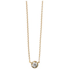 18 Karat Yellow Gold 0.4 Carat Diamond Necklace