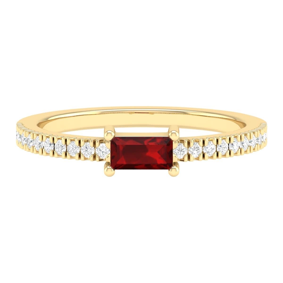 18 Karat Yellow Gold 0.4 Carat Ruby Infinity Band Ring For Sale